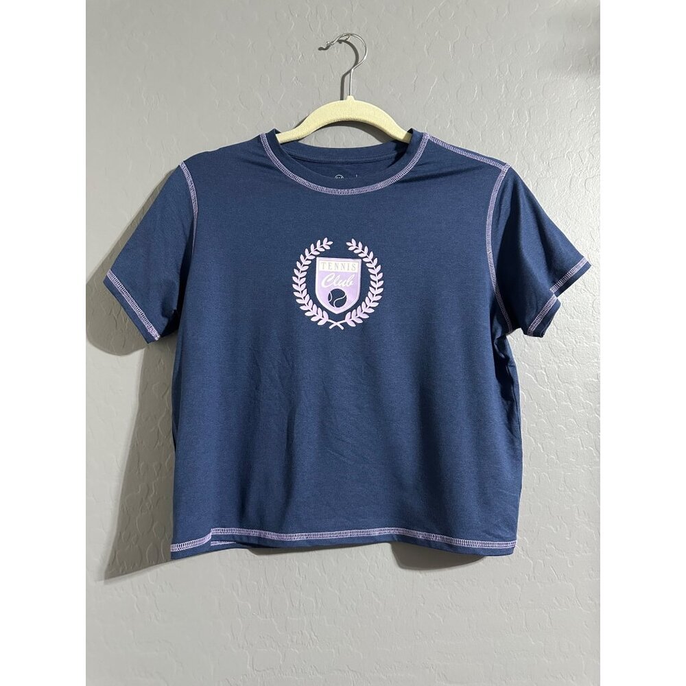 We Wander Girls Tennis Club Super Soft Tee Size L 12/14 NWT